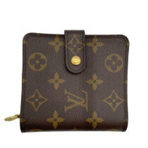 Louis Vuitton Compact Zip Brown Monogram Canvas Bi fold Wallet